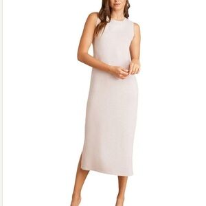 Barefoot Dreams Mc Luxe Lounge Twist Back Tank Faded Rose Pink Dress Medium